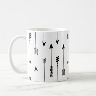 Tribal arrows on white background. Seamless patter Coffee Mug