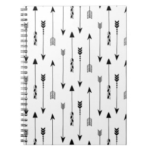 Tribal arrows on white background. Seamless patter Notebook