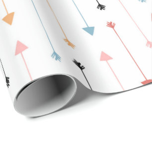 Tribal arrows pattern party wrap wrapping paper