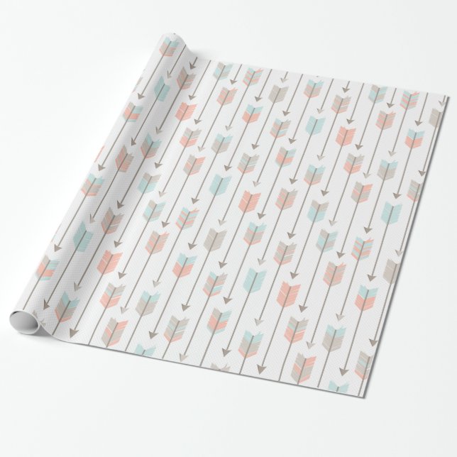 Tribal Arrows Pattern Wrapping Paper (Unrolled)
