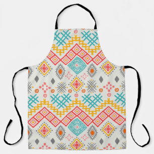 Tribal art: boho geometric print. apron