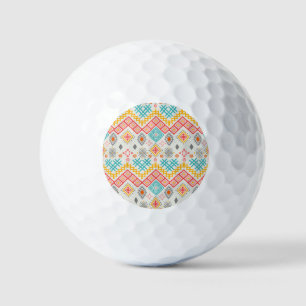 Tribal art: boho geometric print. golf balls