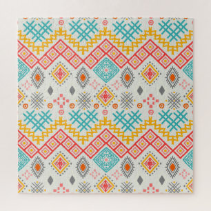 Tribal art: boho geometric print. jigsaw puzzle