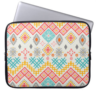 Tribal art: boho geometric print. laptop sleeve
