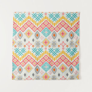 Tribal art: boho geometric print. tapestry
