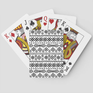 Tribal art boho: geometric seamless. playing cards