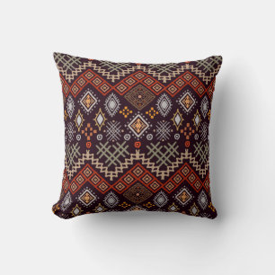Tribal art boho seamless pattern cushion