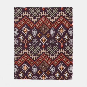 Tribal art boho seamless pattern fleece blanket