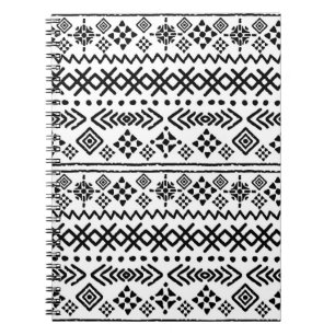 Tribal art boho seamless pattern notebook