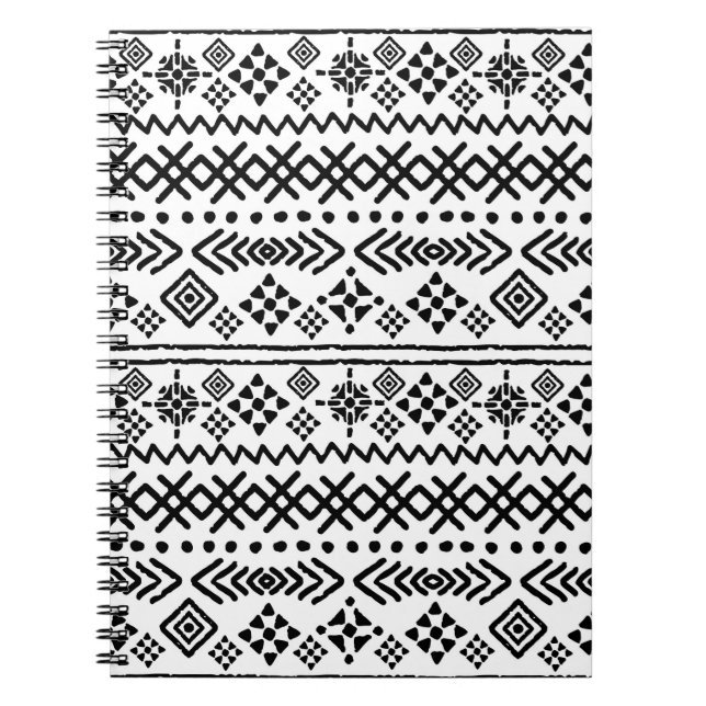 Tribal art boho seamless pattern notebook (Front)