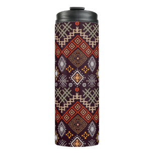 Tribal art boho seamless pattern thermal tumbler