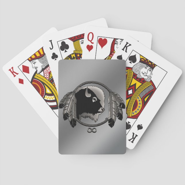 Tribal Art Cards Personalised Metis Playing Cards (Back)