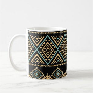 Tribal art, ethnic geometric, colourful pattern. coffee mug