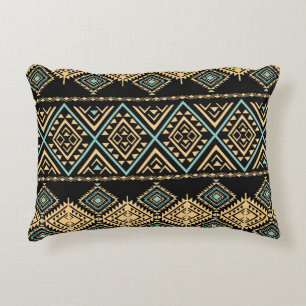 Tribal art, ethnic geometric, colourful pattern. decorative cushion
