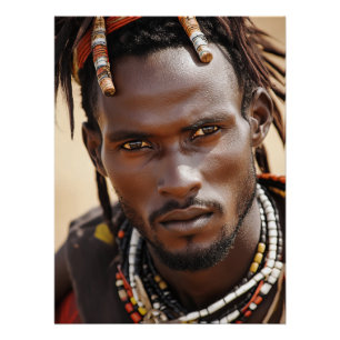 Tribal Art for an African Man Poster