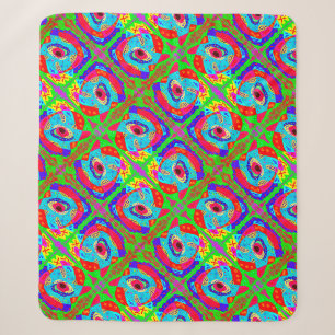 Tribal art inspired design Aboriginal Sherpa Blanket