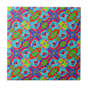 Tribal art inspired design Aboriginal             Tile