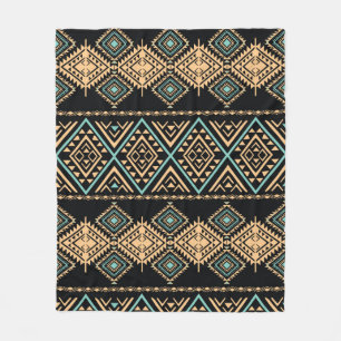 Tribal art pattern. Ethnic geometric print. Aztec Fleece Blanket
