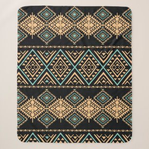 Tribal art pattern. Ethnic geometric print. Aztec  Sherpa Blanket