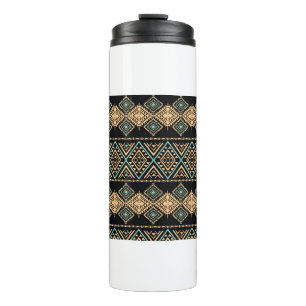 Tribal art pattern. Ethnic geometric print. Aztec Thermal Tumbler