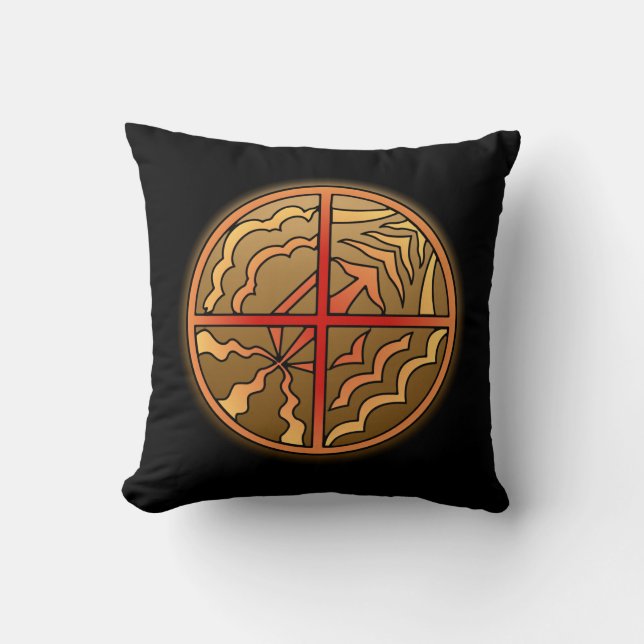 Tribal Art Pillow First Nations Art Pillows (Front)