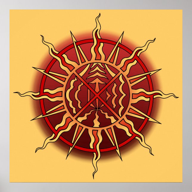 Tribal Art Poster Native Spiritual Print Poster (Front)