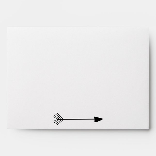 Tribal Art Single Black Arrow Trendy Designs Envelopes (Front)