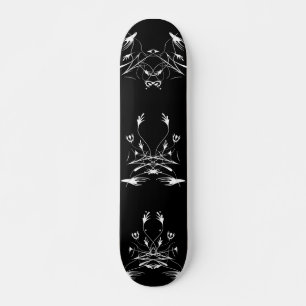 Tribal Artwork Skateboard - Black & White