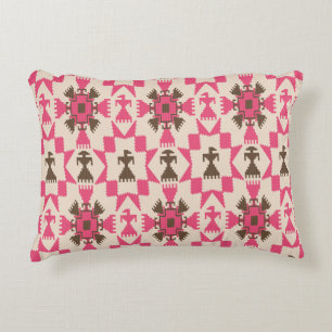 Tribal aztec abstract seamless pattern decorative cushion