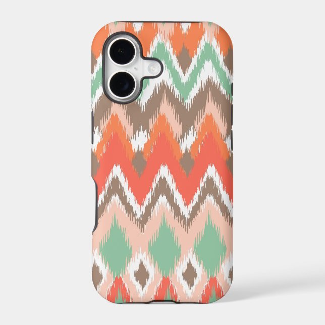 Tribal aztec chevron zig zag stripes ikat pattern (Back)