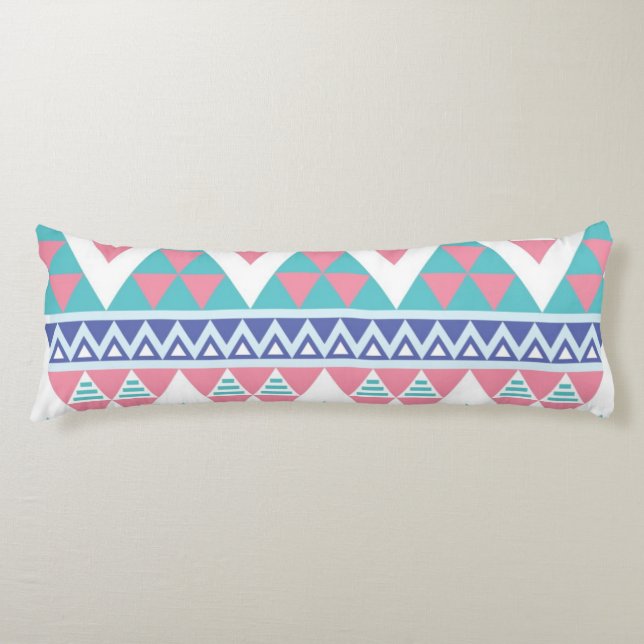 Tribal aztec colourful pattern body cushion (Front)