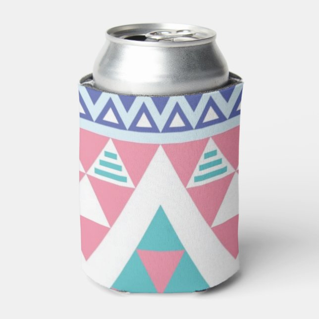 Tribal aztec colourful pattern can cooler (Can Front)