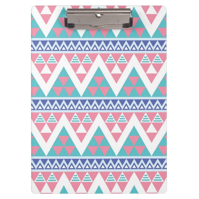 Tribal aztec colourful pattern clipboard (Front)
