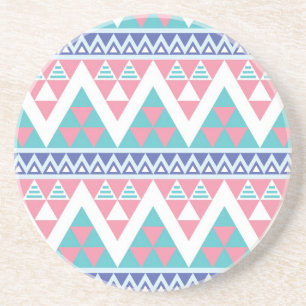 Tribal aztec colourful pattern coaster