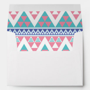 Tribal aztec colourful pattern envelope