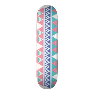 Tribal aztec colourful pattern skateboard