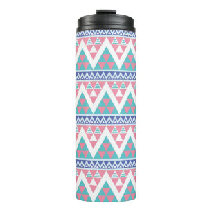 Tribal aztec colourful pattern thermal tumbler