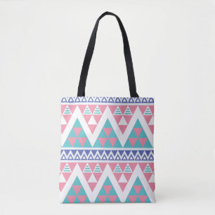 Tribal aztec colourful pattern tote bag