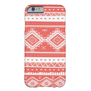 Tribal Aztec Lace Pattern (coral) Barely There iPhone 6 Case