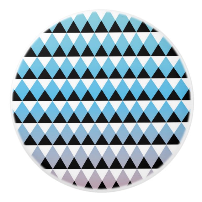 Tribal Aztec Ombre Pattern Ceramic Knob (Front)