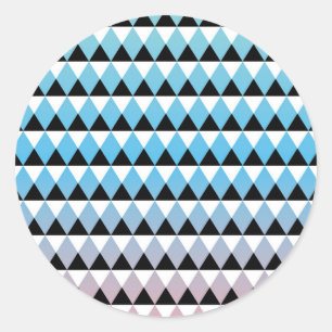 Tribal Aztec Ombre Pattern Classic Round Sticker