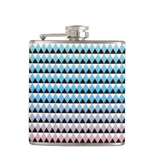 Tribal Aztec Ombre Pattern Hip Flask