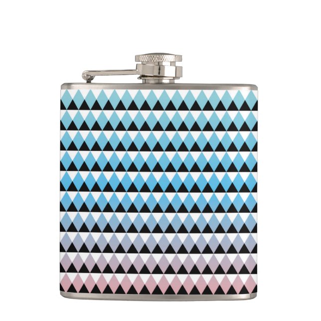 Tribal Aztec Ombre Pattern Hip Flask (Front)