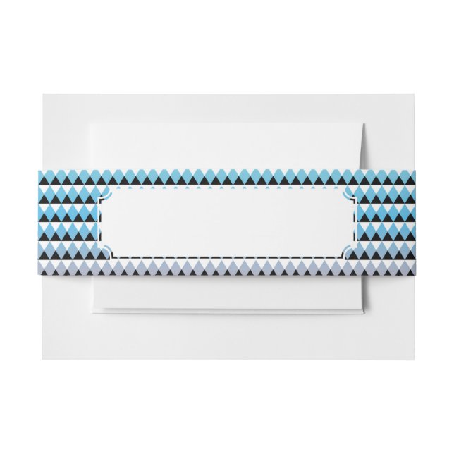 Tribal Aztec Ombre Pattern Invitation Belly Band (Front Example)