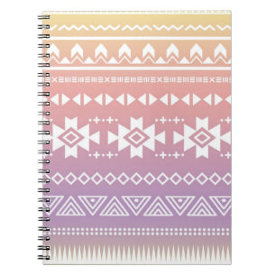 Tribal aztec ombre pattern notebook
