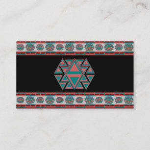 Tribal Aztec Pattern Custom Business Cards