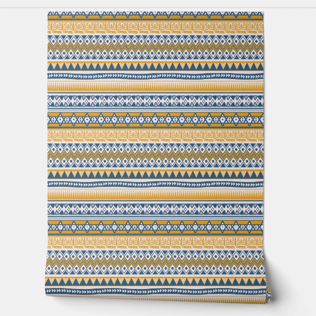 Tribal Aztec Pattern Wallpaper (Unrolling)