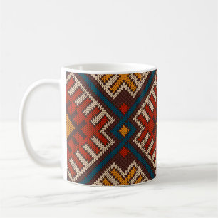 Tribal Aztec seamless pattern on the wool knitted Coffee Mug