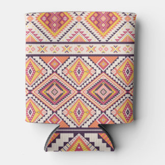 Tribal Aztec Striped Seamless Background Can Cooler