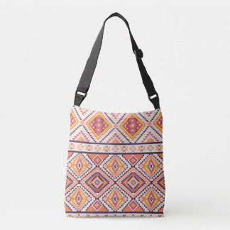 Tribal Aztec Striped Seamless Background Crossbody Bag